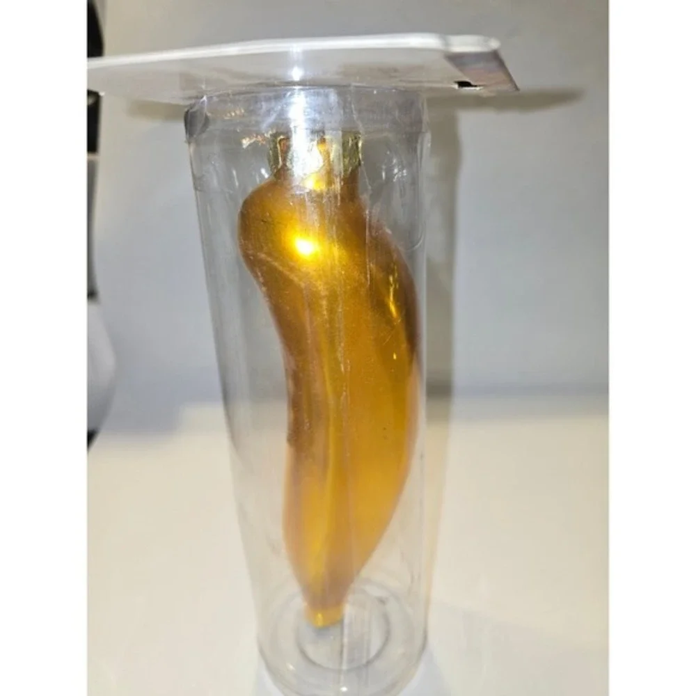 Old World Glass 1994 Vintage Banana and Corn‎ Ornaments Set of 2 Trim Trends